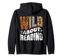 Wild About Reading Books Love Books Bibliothèque Bibliothèque Sweat à Capuche