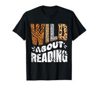 Wild About Reading Books Love Books Bibliothèque Bibliothèque T-Shirt