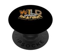 Wild About Reading Books Zoo Animals Journée Mondiale du Livre PopSockets PopGrip Adhésif