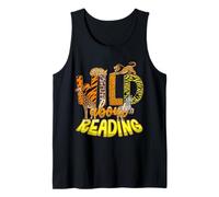 Wild About Reading Books Zoo Animals Library Day Bibliothécaire Débardeur