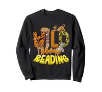Wild About Reading Books Zoo Animals Library Day Bibliothécaire Sweatshirt