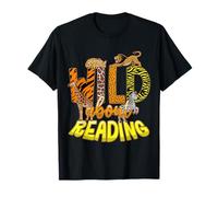 Wild About Reading Books Zoo Animals Library Day Bibliothécaire T-Shirt