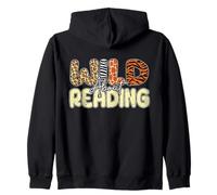 Wild About Reading Livres Zoo Animals Library Week Reading Sweat à Capuche