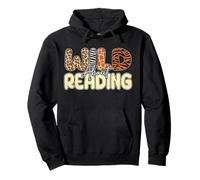 Wild About Reading Livres Zoo Animals Library Week Reading Sweat à Capuche