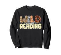 Wild About Reading Livres Zoo Animals Library Week Reading Sweatshirt