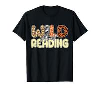 Wild About Reading Livres Zoo Animals Library Week Reading T-Shirt