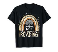 Wild About Reading Teacher Rack to School Rainbow T-Shirt