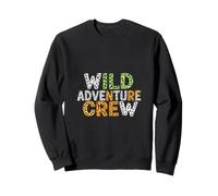 Wild Adventure Crew Imprimé Animal coloré Sweatshirt