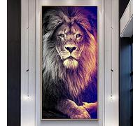 Wild Animal Lion King Toile Art Peinture Affiches et Impressions Mur Art Photos Convient pour Salon Décoration de La Maison 70x140cm (28x55in) Pas De Cadre