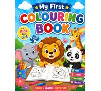 Wild Animals Coloring Book for Kids Ages 3-6: Fun and Easy Animal Coloring Pages Featuring Lions, Elephants, Giraffes, Monkeys, Tigers, and More | ... Kindergarten Activity Book for Boys and Girls