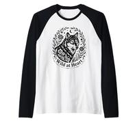 Wild at Heart Boho Loup Nature Lune Floral Style Vintage Manche Raglan