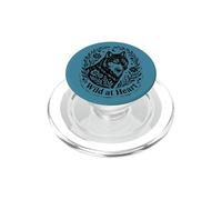 Wild at Heart Boho Loup Nature Lune Floral Style Vintage PopSockets PopGrip pour MagSafe