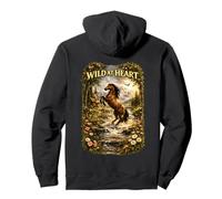 Wild At Heart Horse Vintage | pour Les Amateurs de Chevaux Sweat à Capuche