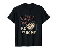 Wild at Heart KC Cœur léopard Kansas City T-Shirt