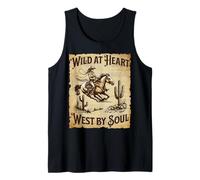 Wild at Heart West par Soul Cowgirl Western Funny Graphic Débardeur