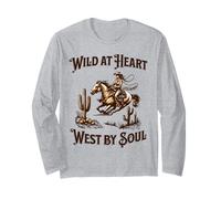 Wild at Heart West par Soul Cowgirl Western Graphic Manche Longue