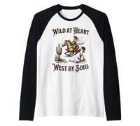 Wild at Heart West par Soul Cowgirl Western Graphic Manche Raglan