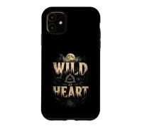 Wild at Heart Wolf Forest and Moon Vintage en Plein air Coque pour iPhone 11