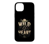 Wild at Heart Wolf Forest and Moon Vintage en Plein air Coque pour iPhone 14 Plus