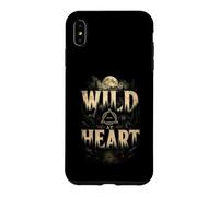 Wild at Heart Wolf Forest and Moon Vintage en Plein air Coque pour iPhone XS Max