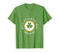 Wild Atlantic Way Shamrock Irlande Souvenir T-Shirt