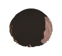 Wild Bear Bonnet de douche réutilisable et imperméable pour homme et femme avec bande élastique - Bonnet de bain double couche lavable pour toutes les coiffures - Facile à transporter