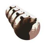 Wild Bear Lot de 4 cartes de désodorisants de voiture personnalisées pour homme et femme - Tablettes d'aromathérapie à suspendre - Cartes parfumées pour armoire de salle de bain