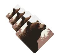 Wild Bear Lot de 4 cartes de désodorisants de voiture personnalisées pour homme et femme - Tablettes d'aromathérapie à suspendre - Cartes parfumées pour armoire de salle de bain