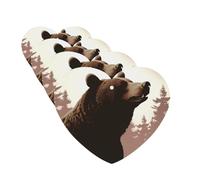 Wild Bear Lot de 4 cartes de désodorisants de voiture personnalisées pour homme et femme - Tablettes d'aromathérapie à suspendre - Cartes parfumées pour armoire de salle de bain