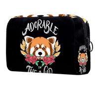 Wild Bear Trousse de maquillage pour femme avec fermeture éclair, multicolore, 18.5x7.5x13cm/7.3x3x5.1in, Trousse de toilette