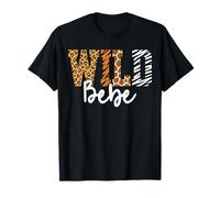 Wild Bebe Motif Animal Fête de la Terre Mère T-Shirt