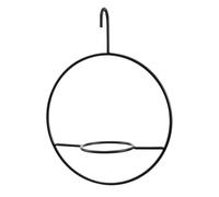 Wild Bird Feeder, Outdoor Hanging Station, Bee Proof Leak Proof Design, 5.91x5.91x0.14 inches, Metal Hanger with Perch Ring, Decorative Feeding Tube, for Garden Patio Window Deck
