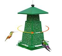 Wild Bird Feeders | with Square Tray Squirrel-Proof | Large Bird Feeder Outdoor Decorations | for Hummingbird Chickadee Garden Yard Patio Porch Tree Balcony Park Feeding | Weatherproof PP Feeder