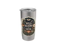 Wild Blooms At Dusk fleurs prairie soir Gobelet isotherme en acier inoxydable double paroi