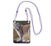 Wild Bobcat Sac à main pour femme avec bandoulière violette
