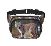 Wild Bobcat Sac banane réglable Grand sac banane de voyage Unisexe