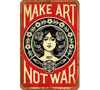 Wild boy Make Art Not War Offset in 2019 Art Ancien Rétro La publicité métal étain Personnage Mur Plaques de Original café Bar Pub Carnaval