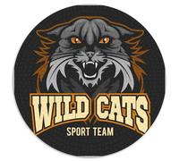 Wild Cats Logo 1000 Pièces Puzzles Convient Aux Adultes Aux Enfants Dope Puzzle Ronds Cadeau Les Anniversaires Jeu D'Intelligence De l'art De La Décoration Moderne 1000pcs (67.5x67.5cm)