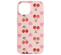 Wild Cherries Hearts Pattern Cherry Red Coque pour iPhone 15