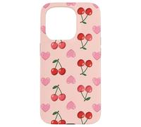 Wild Cherries Hearts Pattern Cherry Red Coque pour iPhone 15 Pro