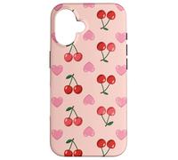 Wild Cherries Hearts Pattern Cherry Red Coque pour iPhone 16