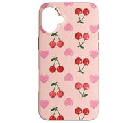 Wild Cherries Hearts Pattern Cherry Red Coque pour iPhone 16 Plus