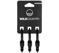 Pack 3 mousquetons Wild Country Session Screw Gate noir.