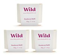 Wild - Déodorant Naturel Rechargeable - Trio de recharges Coconut & Vanilla - Sans Aluminium - Végan & Ecologique - Protection longue durée - Ingredients Naturels - 3 lots de recharges de 40g