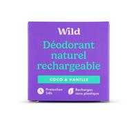 WILD - Déodorant Recharge Douceur Coco Vanille, Protection Naturelle et Senteur Gourmande (Pot 40g) - lot de 3 - Vendu par Lot