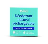 WILD - Déodorant Stick Naturel Anti-Odeur au Coton Frais et Sel de Mer, Texture Douce (40g) - Le Lot De 3