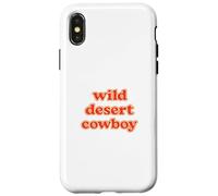 Wild Desert Cowboy Retro Western Typography Graphic Coque pour iPhone X/XS