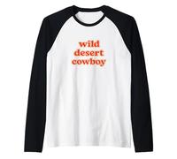 Wild Desert Cowboy Retro Western Typography Graphic Manche Raglan