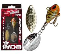 Wild Devil Baits Multi Tail Spin Jig Leurre de pêche à tête plombée Jig Spinner
