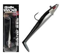 Wild Devil Baits Sand EEL Sandaal Meeres Shad Poisson en caoutchouc (Black Pearl, 150 g)